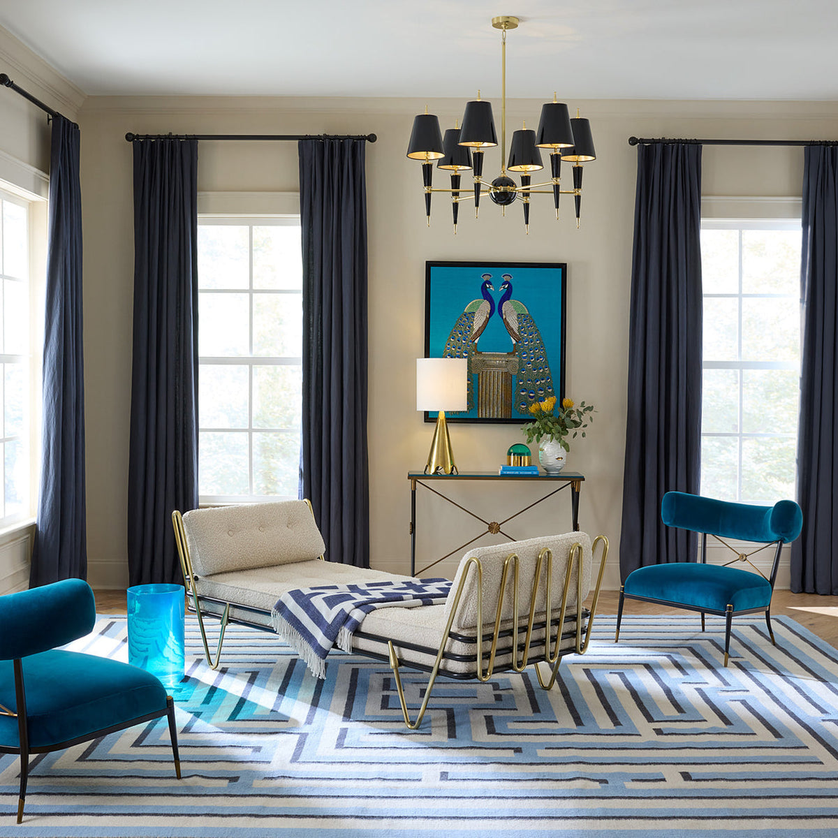 Labyrinth Flatweave Rug by Jonathan Adler