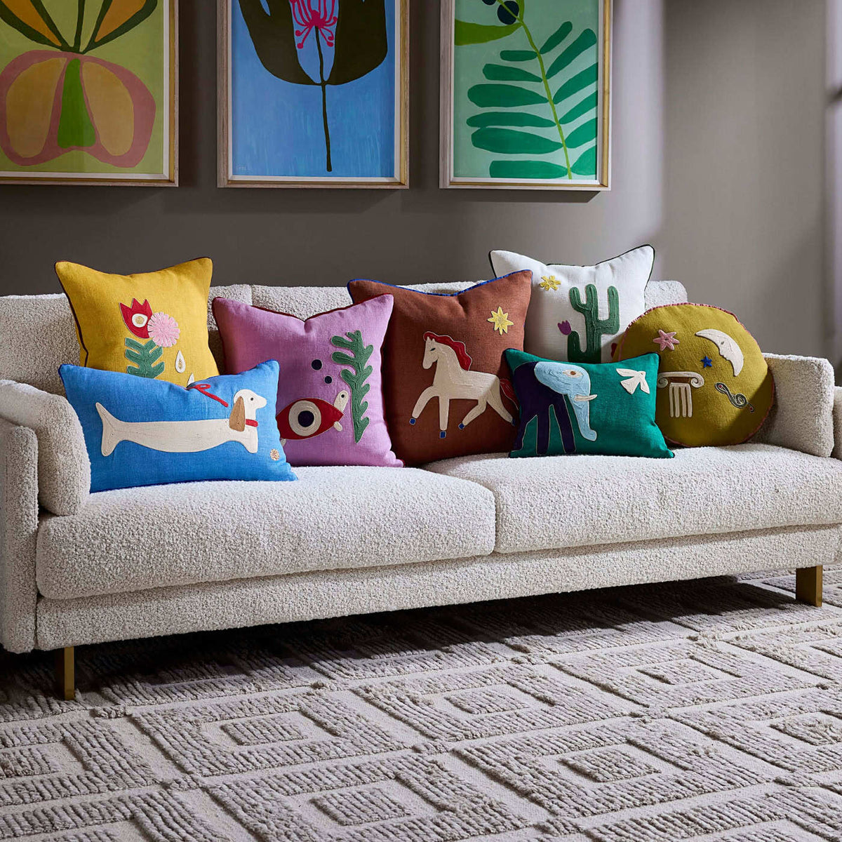 Playa Horse Pillow by Jonathan Adler