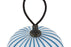 Blue Filigrana Lantern by Established and Sons, a modern decorative table lighting piece with intricate caned design on a white background.