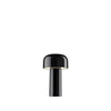 Black Bellhop portable table lamp by Flos with a glossy finish, featuring a sleek, modern design suitable for versatile lighting.