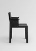 Vaarnii Maasto Dining Armchair with wooden frame and upholstered seat, modern seating design in natural wood finish.