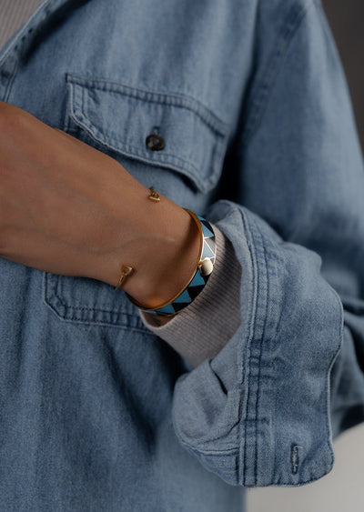 GTG Stirrup Cuff - Gold Plated by Skultuna