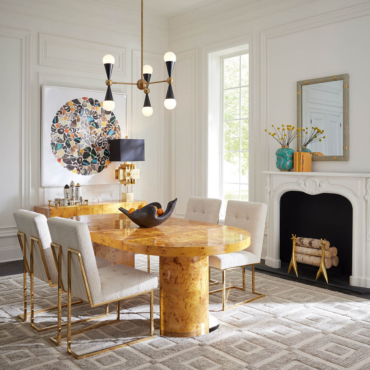 Bond Round Extension Dining Table by Jonathan Adler