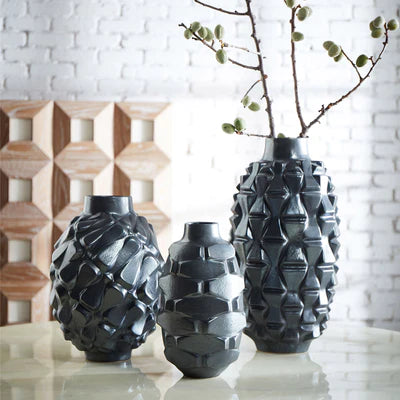 Grenade Brick Vase - Moko Glaze by Jonathan Adler