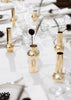 Set of three Bead Vases by Skultuna, featuring modern accessory design in a close-up image.