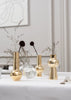 Set of 3 Skultuna Bead Vases in varying sizes, featuring sleek, minimalist design with bead detailing, perfect for modern home decor.