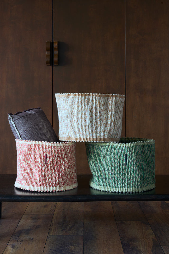 Vertical Handloom Basket by Lorena Canals