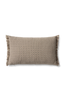Checker cushion by Lorena Canals in a gray checkerboard pattern, shown from above