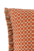 Checker cushion by Lorena Canals in a neutral checkered pattern, shown from above