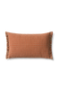 Checker Cushion by Lorena Canals in terracotta and natural tones with a checkered pattern