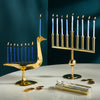 Brass Bird Menorah by Jonathan Adler