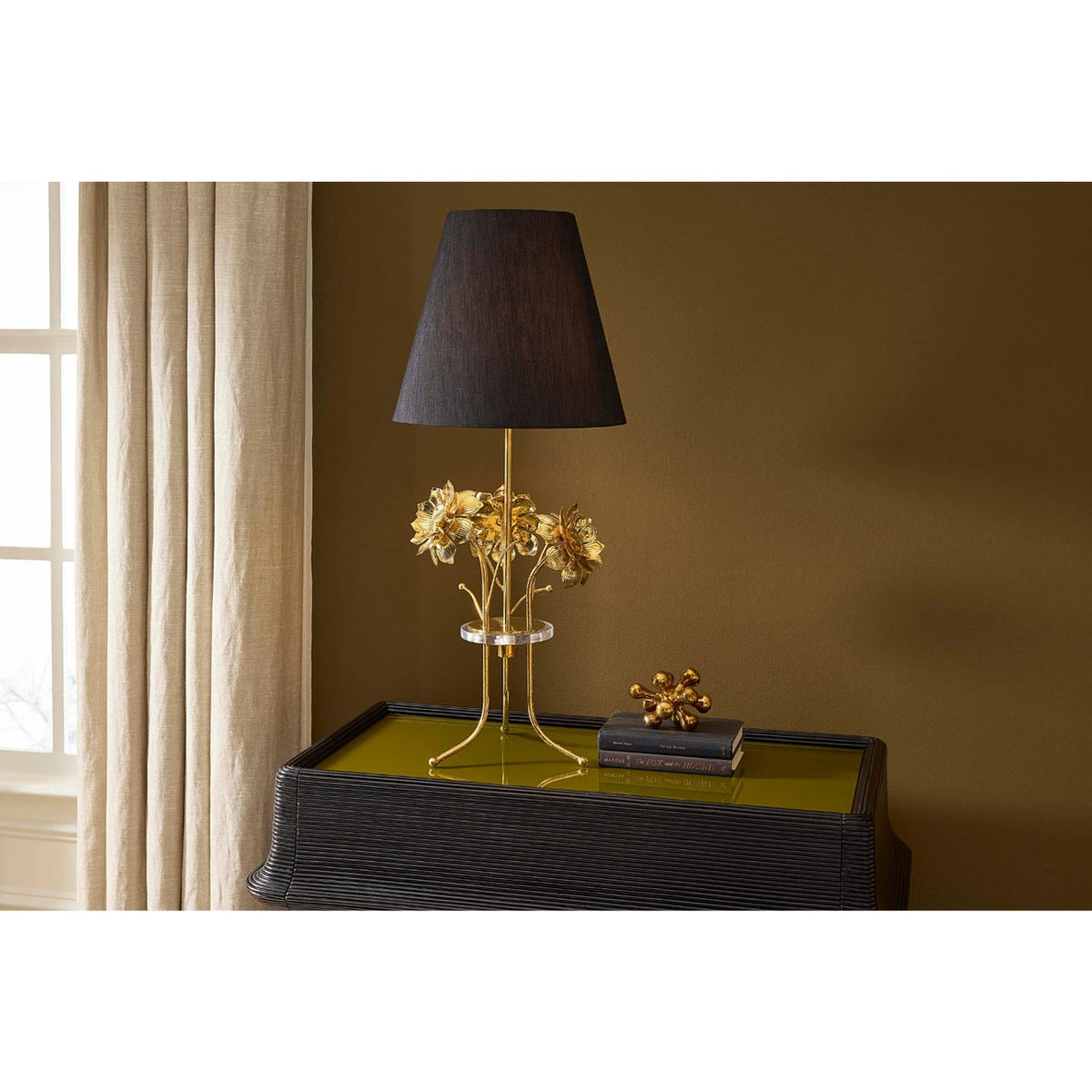 Brass Flower Table Lamp by Jonathan Adler