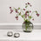 Holmegaard Primula oval smoke glass vase, 6.9 inches tall, elegant accessory for floral arrangements or home decor.