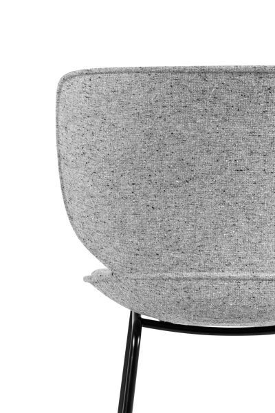 Grey upholstered Hana Bar Stool by Moooi, featuring sleek seating design and modern craftsmanship for stylish interior decor.