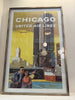 Chicago United Airlines Vintage Travel Lithograph Poster 1965 Thomas M Hoyne