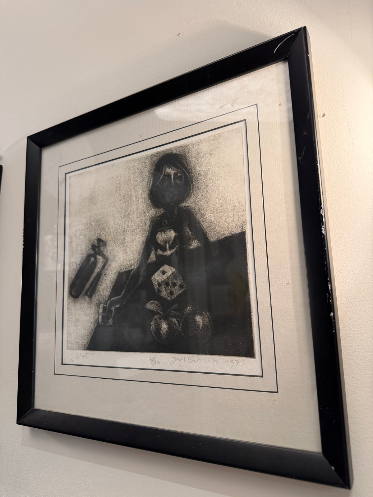 Jerzy Pietrewicz Framed Lithograph Signed "Stol" 1977