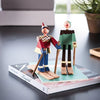 Kay Bojesen Christmas The Skier accessory featuring a wooden skier figure with winter clothing and festive holiday design.