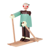 Kay Bojesen Christmas Skier accessory featuring a detailed wooden skier figure with festive holiday design.