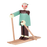 Kay Bojesen Christmas Skier accessory featuring a detailed wooden skier figure with festive holiday design.