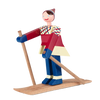Kay Bojesen Christmas The Skier accessory featuring a playful wooden skier figure in festive holiday design.