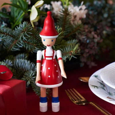 Christmas Lise, red/blue/white, H: 6.9" by Kay Bojesen