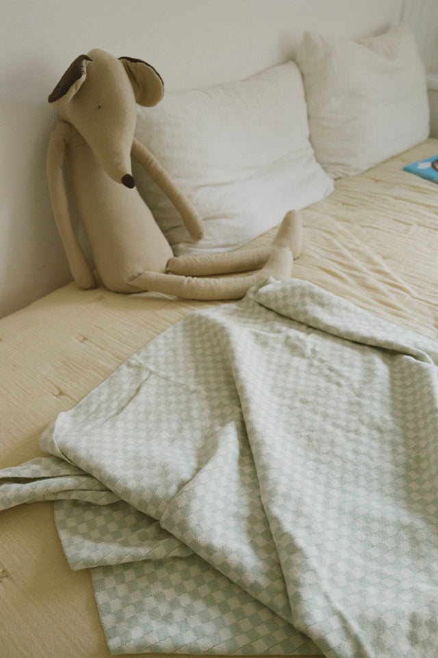 Tiles Knitted Blanket by Lorena Canals