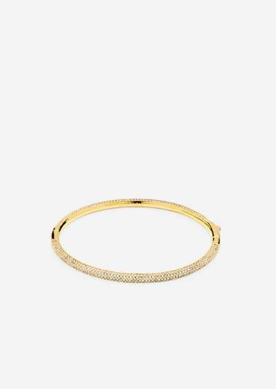 Simplicity Pavé Bangle - Gold Plated by Skultuna