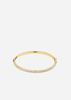 Gold plated Simplicity Pavé Bangle by Skultuna, showcasing a sleek, minimalist jewelry accessory with sparkling pavé details.