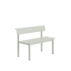Linear Steel Bench with Backrest by Muuto