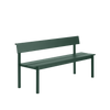 Linear Steel Bench with Backrest by Muuto