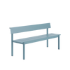 Linear Steel Bench with Backrest by Muuto