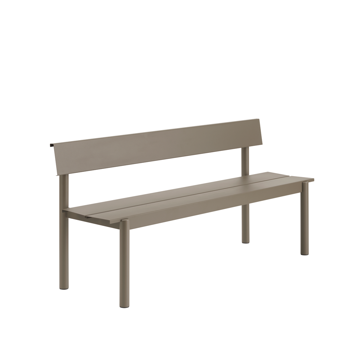 Linear Steel Bench with Backrest by Muuto