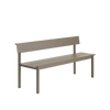 Linear Steel Bench with Backrest by Muuto
