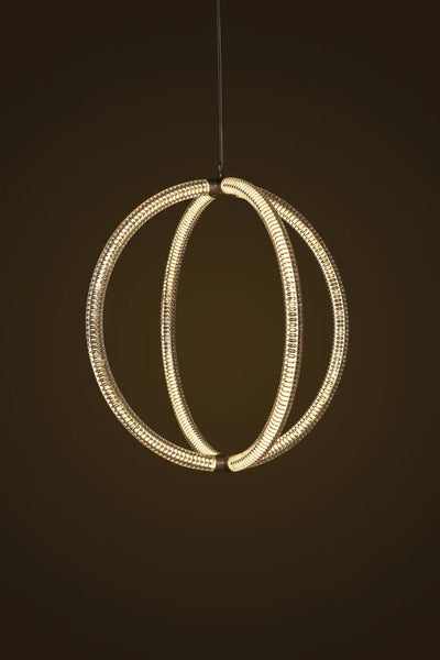 Large Moooi Luminora light fixture with a sleek, modern design, featuring a large circular shade and contemporary lighting style.