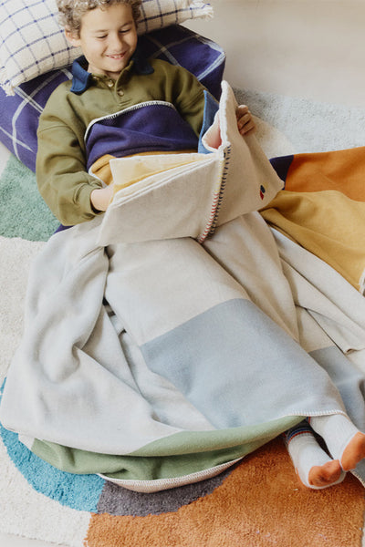 Colour Composition Knitted Blanket by Lorena Canals
