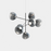 Large Melt Chandelier by Tom Dixon in polished nickel with smooth, sculptural design and polycarbonate elements for modern lighting.