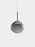 Polished nickel Melt Mini Pendant light by Tom Dixon with smooth, reflective surface and modern design, hanging against a neutral background.