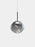 Polished nickel Melt Mini Pendant light by Tom Dixon with a smooth, modern design and clear polycarbonate shade for contemporary lighting.