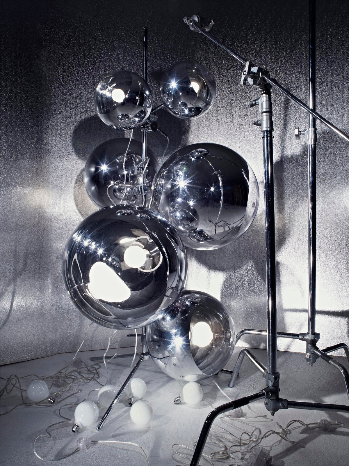 Mirror Ball Floor Chandelier by Tom Dixon