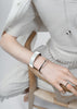 Ribbed Clasp Bangle - Silver Plated by Skultuna