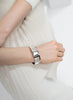Ribbed Clasp Bangle - Silver Plated by Skultuna