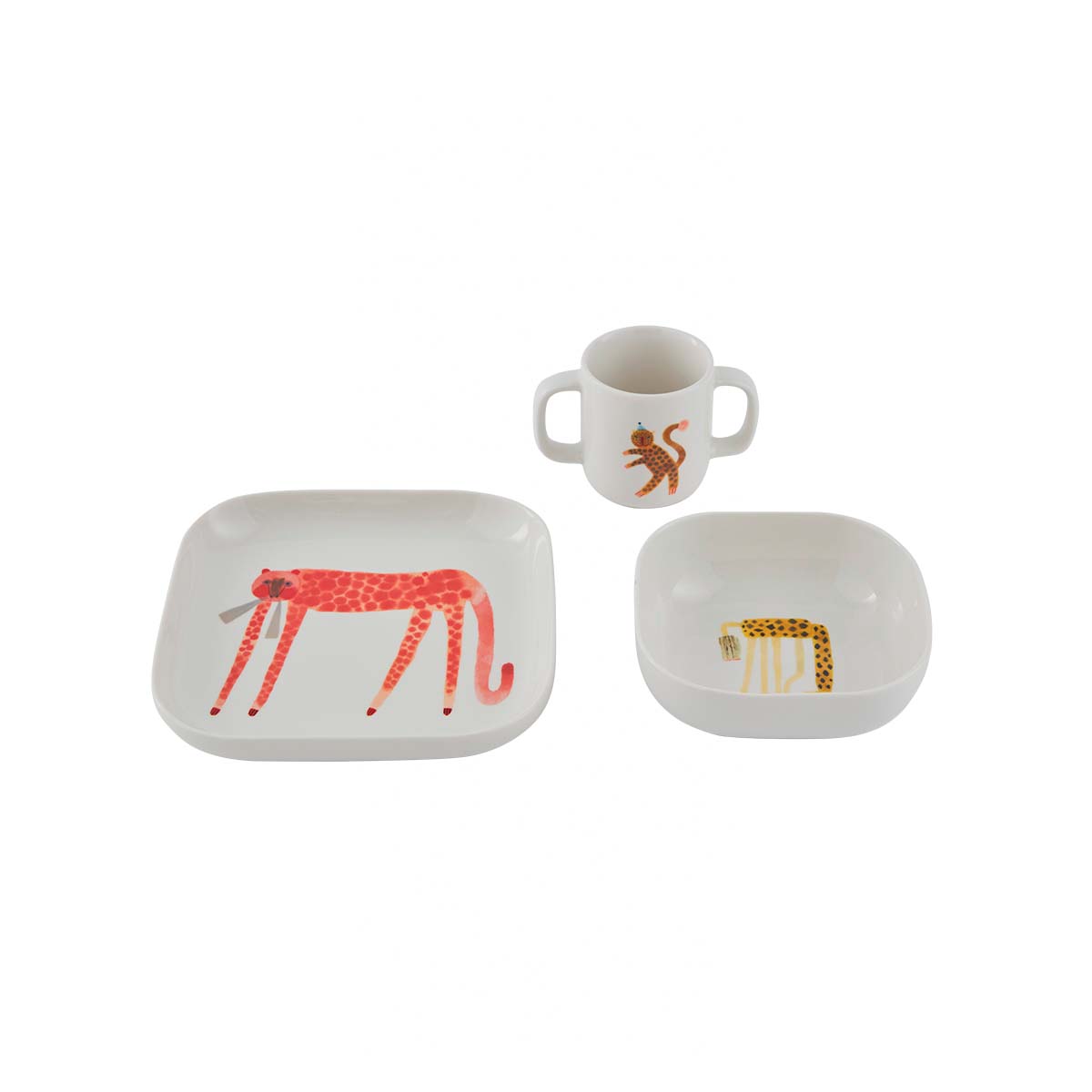 Moira Tableware Set - Strawberry Cat - Offwhite by OYOY MINI