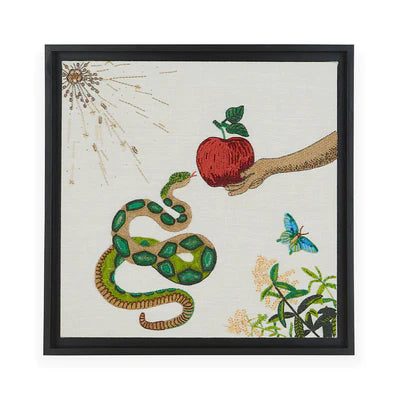Muse Snake and Apple Beaded Wall Art by Jonathan Adler