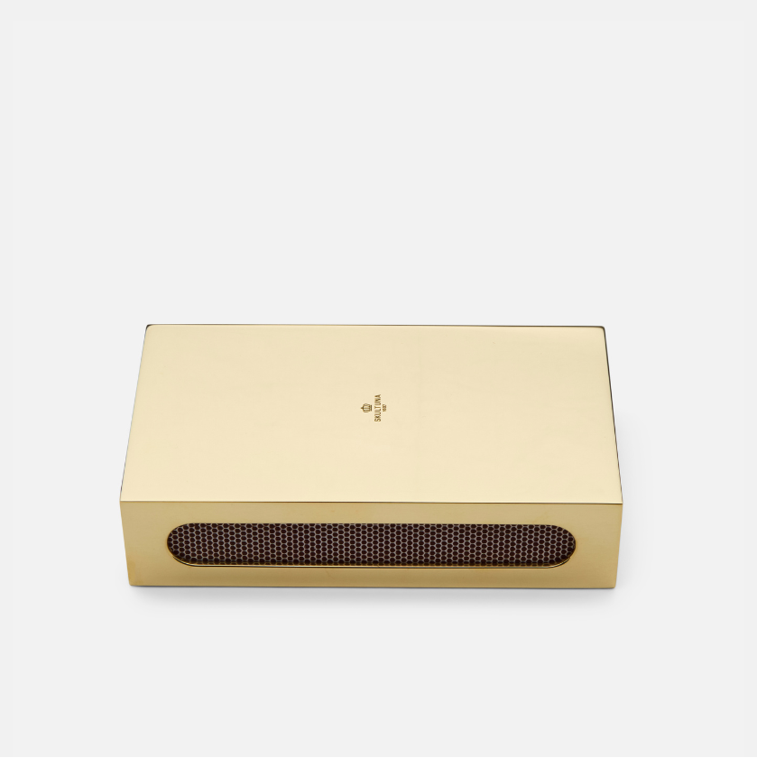 Skultuna Matchbox with matches inside, stylish accessories by Skultuna, featuring a sleek design and branded packaging.