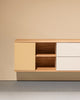 Natural oak landscape wall cabinet by Pastoe, 200 cm, showcasing sleek storage design and modern minimalist style.
