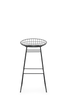 Black wire frame KM07 Bar Stool High by Pastoe with sleek seating and modern design, perfect for contemporary kitchen or bar areas.