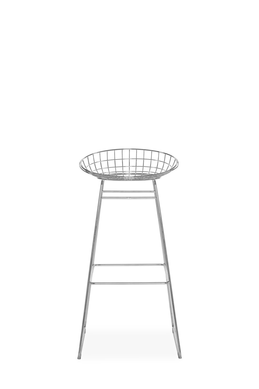 High wire bar stool by Pastoe, KM07 model, with a chrome frame and minimalist seating design.
