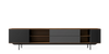 Walnut Landscape Cabinet by Pastoe, black and charcoal storage unit with sleek, modern design, standing 257 cm tall.