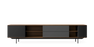 Walnut Landscape Cabinet by Pastoe, black and charcoal storage unit with sleek, modern design, standing 257 cm tall.