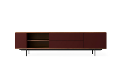 Walnut Landscape Cabinet by Pastoe, 228 cm tall storage cabinet with sleek free-standing design and natural wood finish.